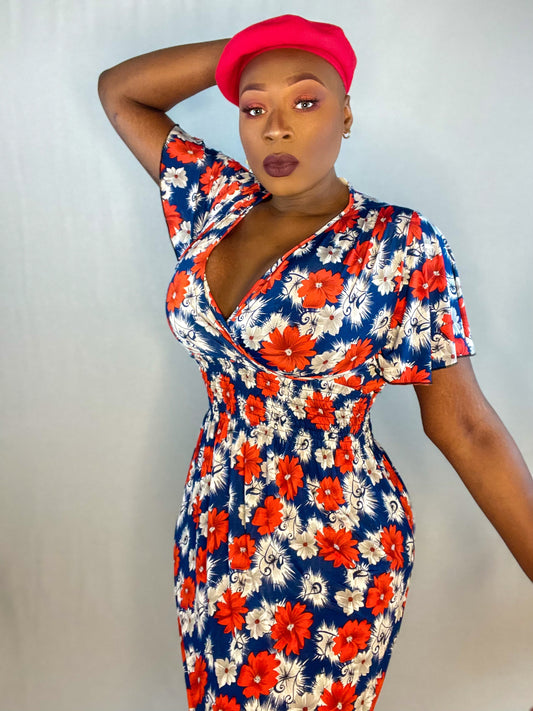 Red, White, Blue Bandana Dress